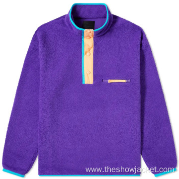 Pullover Sherpa Fleece Jackets Wholesale Custom